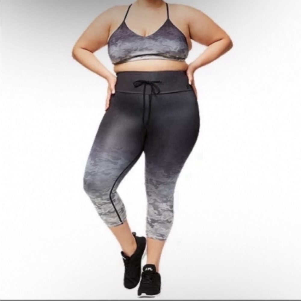 Good American Ombré Camo Cropped Pants